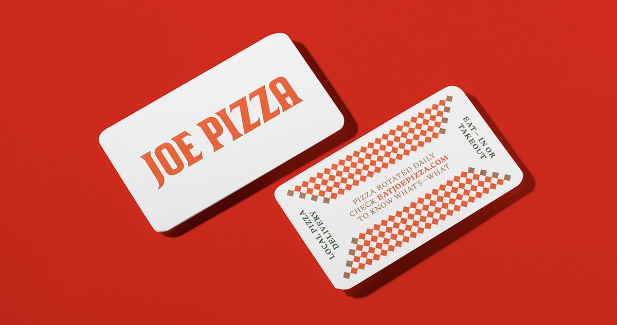 JOE PIZZA餐廳品牌設(shè)計(jì)  名片設(shè)計(jì)