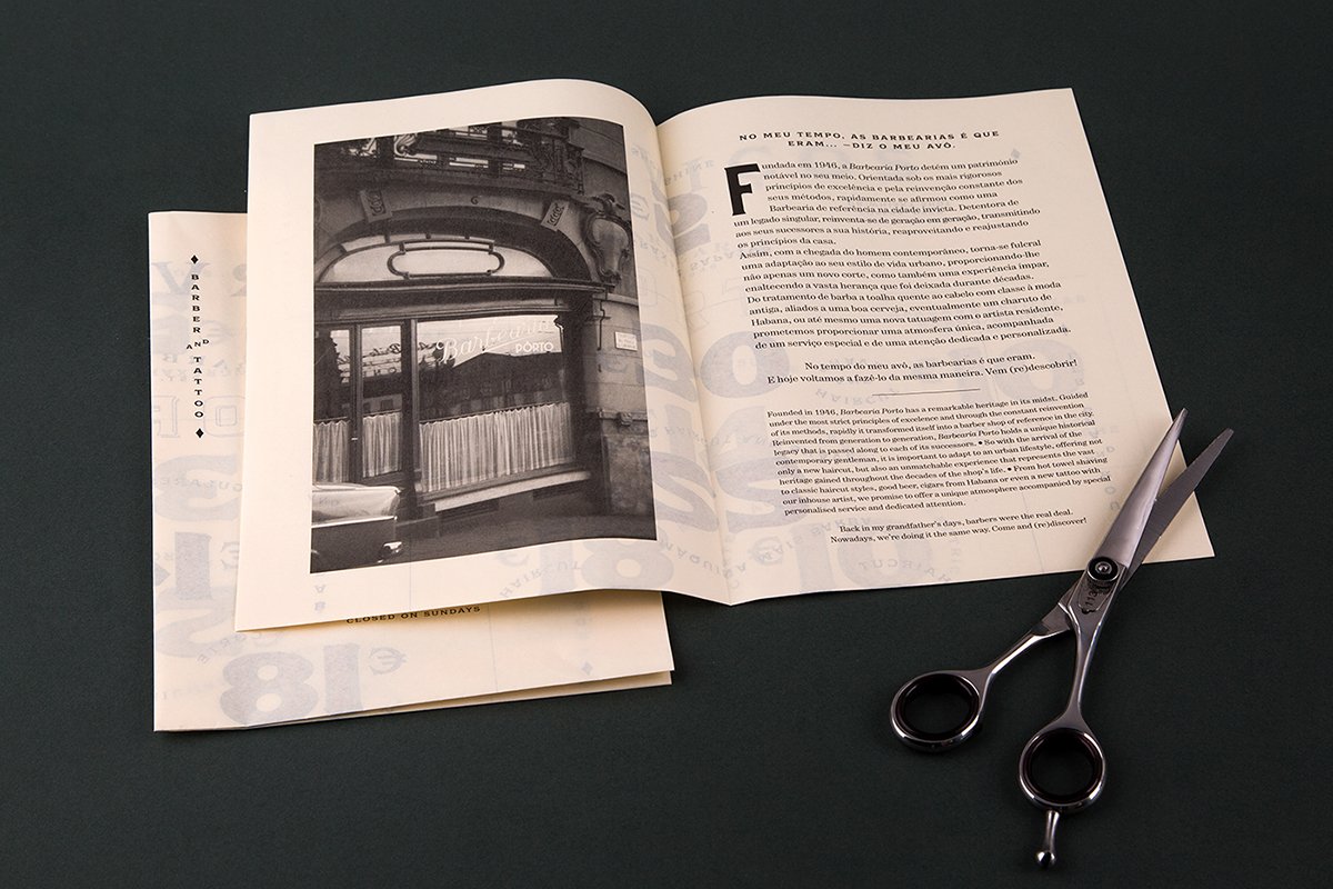 Barbearia Porto理發(fā)店品牌形象  畫冊設(shè)計