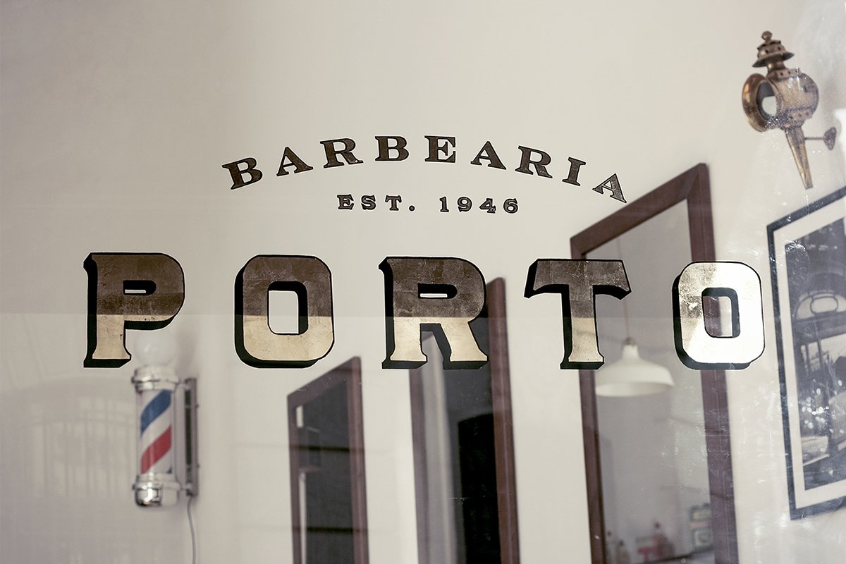Barbearia Porto理發(fā)店品牌形象  標(biāo)志設(shè)計